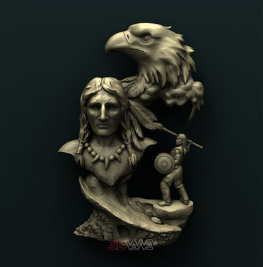 AMERICAN NATIVE 3D STL 3DWave